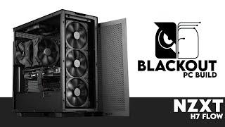 BLACKOUT NZXT H7 Flow?! | All Black PC Build Noctua NH-D15 Chromax | MSI RTX 3070 Ti, B550 Carbon