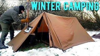 Extremely windy night Hot tent Winter camping in storm Arwen | pomoly stove hut 70 hot tent.