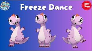 Dinosaur Freeze Dance for Kids, Toddlers | Fun Action Song with Cute Animated Dinosaur!