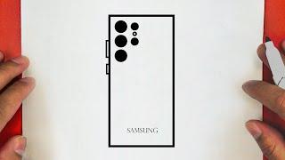 HOW TO DRAW SAMSUNG GALAXY S24 ULTRA MOBILE PHONE, STEP BY STEP, DRAW Cute things