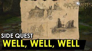 How To Complete Side Quest - Well, Well, Well - لغز - Hogwarts Legacy شرح