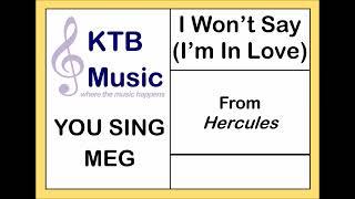 I Won't Say (I'm In Love)(Hercules)[YOU SING MEG]