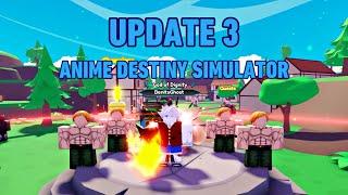 UPDATE 3, NEW INSANE DUNGEON, SWORD AURAS, NEW TITLES & MORE!! Anime Destiny Simulator Roblox!