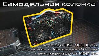 Самодельная колонка на 16см эстраде Dynamic State Neo | Усилитель с Aliexpress