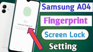 Samsung Galaxy A04 Mobile Display Fingerprint Setting | How To Fingerprint Lock In Samsung A04