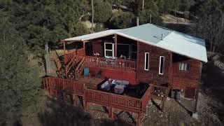 LAZY PINES: A modern, dog friendly cabin, near Ruidoso -   Drone Video