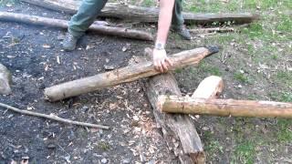 Chopping with the Svörd Von Tempsky Bowie Knife