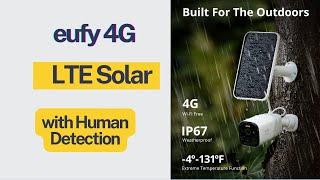 eufy 4G LTE Solar Powered 2K HD Security Camera with Human Detection