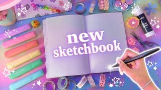 starting & customising my new sketchbook  Pt. 1 {drawing, first page, front cover & more!}