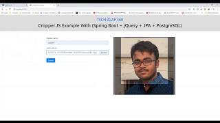 Cropper JS Example with (Spring Boot + jQuery + JPA + PostgreSQL)