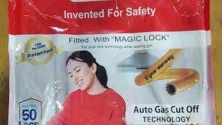 haw to Auto Gas Cut Off TECHNOLOGY=Magic Lock For auto lock technology while leaking gas