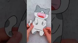 FUN! DIY Cutest Cat Paper Toys! #shorts #papercraft