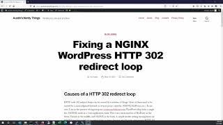 Fixing a Wordpress/NGINX HTTP 302 redirect loop