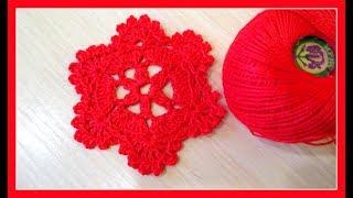 Красивый узор крючком. Beautiful crochet pattern.