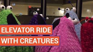 Elevator Ride With People in Costumes Video 2016 | Daily Heart Beat