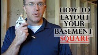 Basement Framing - How to Layout Square Lines (Part 1)