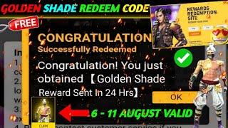 FREE FIRE REDEEM CODE TODAY 6 AUGUST REDEEM CODE FREE FIRE | FF REDEEM CODE TODAY 6 AUGUST