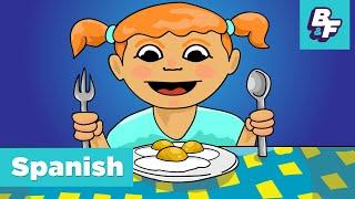 Learn Spanish Food Vocabulary with BASHO & FRIENDS - I'm Hungry Food Song - ¡Tengo Hambre!