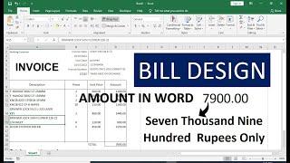 How To Make simple billing  invoice in excel