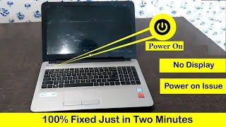 How To Fix No Display Problem in Laptop || Laptop Power on But No Display Problem || Blank Screen |