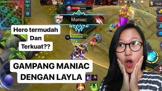 CARA MAIN MOBILE LEGENDS UNTUK CEWEK DAN PEMULA || LAYLA MANIAC