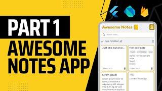 Design the Main Page of the App & Add Custom Fonts | Flutter Awesome Notes - Part 1