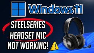 Fix SteelSeries Headset Mic Not Working in Windows 11/10 [2024 Solution]