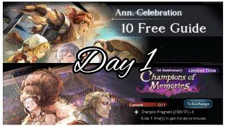 Octopath Traveler COTC 1st Anniversary Double Account Gacha Pull Day 1 #roadto1k #gachagames