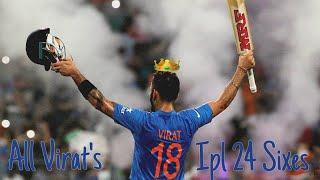 All of Virat Kohli’s sixes in IPL 24 .