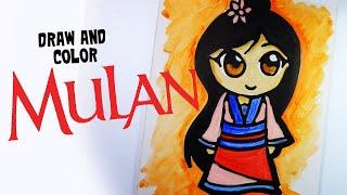 Mulan (Disney) - Draw and Color (for Kids) Watercolor