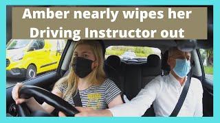 Amber takes her very first mock driving test. UK 2021