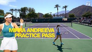 Mirra Andreeva full practice at Indian Wells 2025