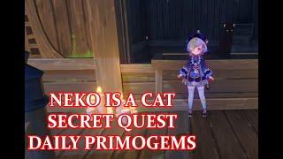 Neko is A Cat Secret Quest Earn Primogems daily Genshin Impact