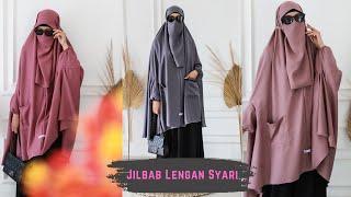 Hijab syari model tangan dan ada kantongnya- Fashion Muslim syari indonesia