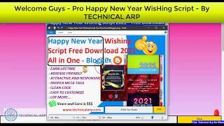 Happy New Year Wishing Script 2021 | Become Pro Event Blogger | Wishing Script For Blogger