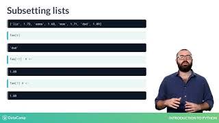 Introduction to Python: Subsetting Lists