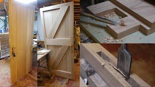 Making a traditional framed ledge and brace door in Oak