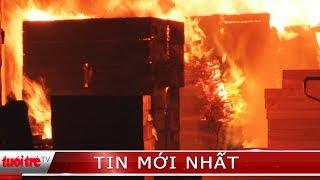 Công ty gỗ bốc cháy dữ dội trong khu dân cư