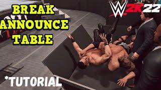 WWE 2K22 - How To Break Announce Table