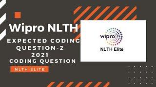 Wipro expected coding questions - 2 | Wipro NLTH coding question | 2021 | Java