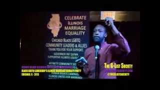 Keron Blair (Illinois Unites For Marriage) Speaks At Black LGBT IL Marriage Equality Celebration