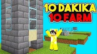 Minecraft'ta 10 Dakika'da 10 ÖNEMLİ FARM!