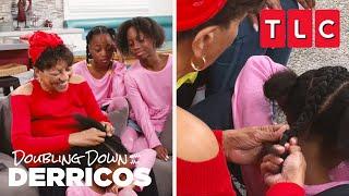 GG Teaches the Girls How to Do Their Hair | Doubling Down With the Derricos | TLC