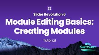 Slider Revolution 6 - Creating Modules