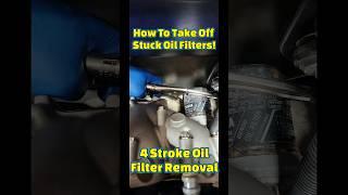 How To Take Off Stuck Oil Filters | 4 Stroke Oil Filter Removal #jetski