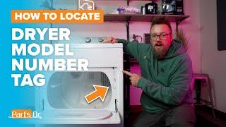 How to Locate the Model & Serial Number Tag on a Whirlpool Dryer - Maytag Kenmore Amana Estate!