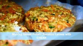Cooking with Holiday CHEAR: Healthy Sweet Potato Latkes!