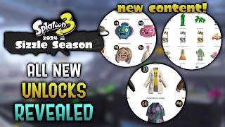 All New Sizzle Season Content UNLOCKS Revealed - Splatoon 3