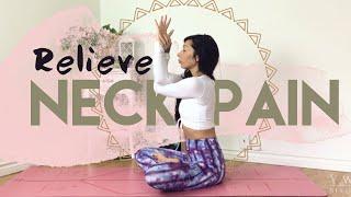 5 Minute Desk Yoga For Back & Neck Pain | Office Yoga For Beginners