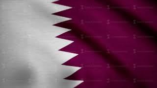 Flag of Qatar. Beautiful 3d animation of Qatar flag in loop mode. Flag Of Qatar Background Seamless